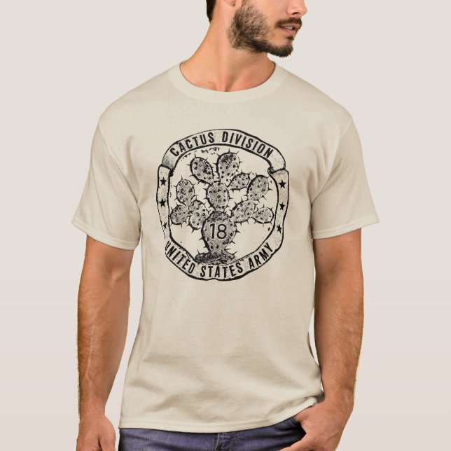 Camiseta Emblema Vintage Divisão Cactus (Frente)