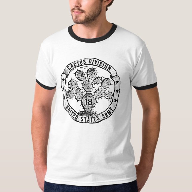 Camiseta Emblema Vintage Divisão Cactus (Frente)