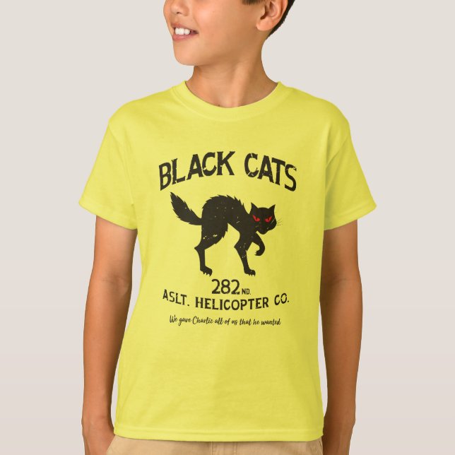 Camiseta Emblema Vintage Gatos Pretos (Frente)
