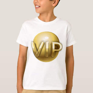 Camiseta Emblema VIP Ouro 3D de Luxo