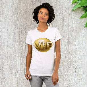 Camiseta Emblema VIP Ouro 3D de Luxo