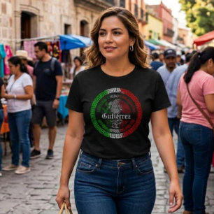 Camiseta emblemática do Sobrenome Gutiérrez México