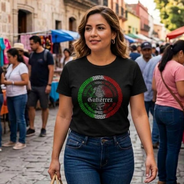 Camiseta emblemática do Sobrenome Gutiérrez México (Gutiérrez Last Name México emblem shirt)