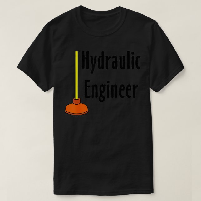 Camiseta Êmbolo do Engenheiro hidráulico (Frente do Design)