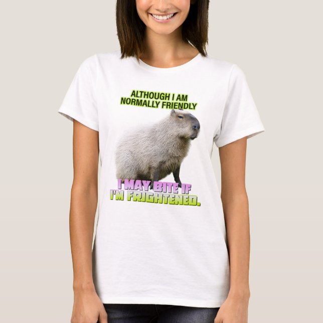 Camiseta Embora Normalmente Seja Amiga, Posso Morder Se Est (Frente)
