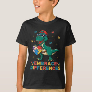 Camiseta Embrace diferenças Autismo consciência Quebra-cabe