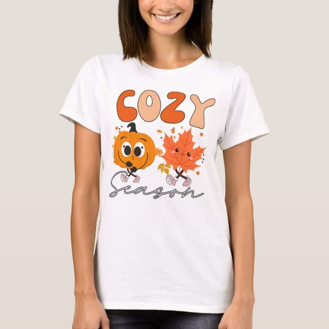 Camiseta Embrace Fall Leaves: Teto Cozy (Frente)