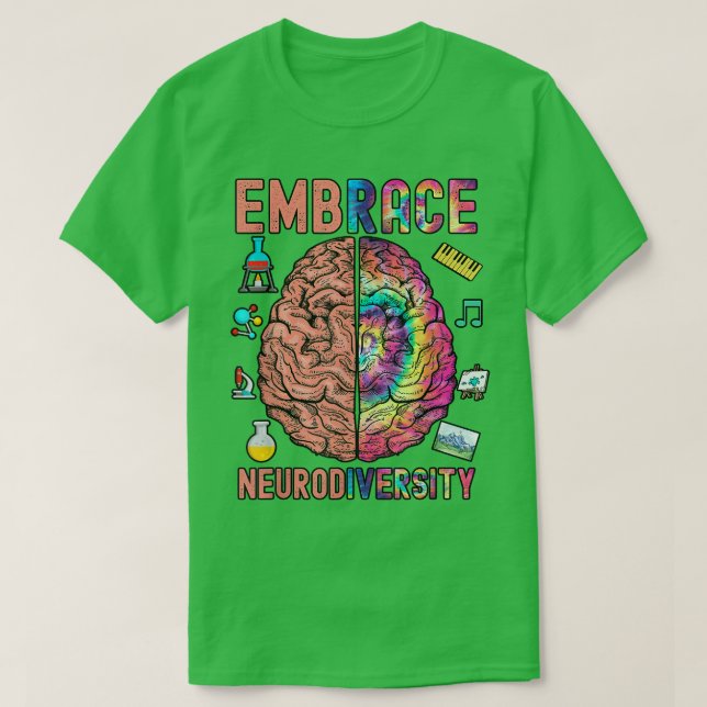 Camiseta Embrace Neurodiversity 589 (Frente do Design)