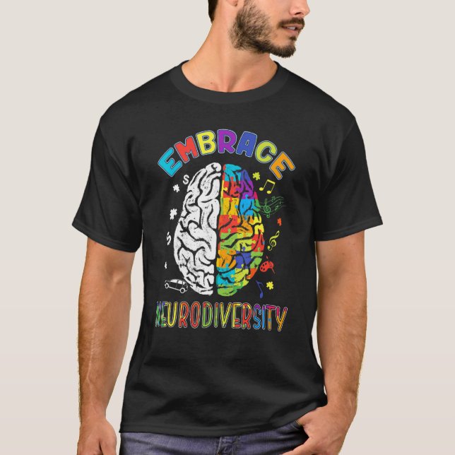 Camiseta Embrace Neurodiversity Autism Awareness ASD Men Wo (Frente)
