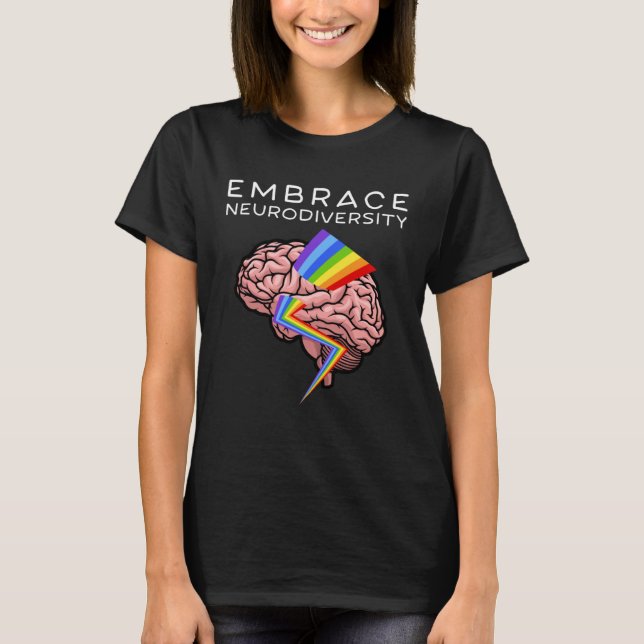Camiseta Embrace Neurodiversity Autism Awareness ASD Mental (Frente)