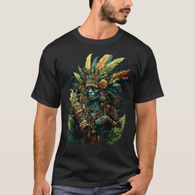 Camiseta Embrace the Spirit of the Ancients With MayanAztec (Frente)