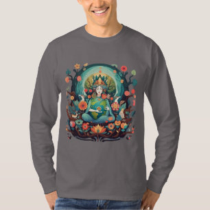 Camiseta Embraço da Mãe Terra - Camisa-T inspirada na Natur