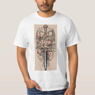 Camiseta "Embraço da Serpente: T-Shirt Gráfico de Na moda C