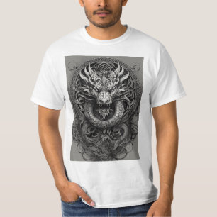 Camiseta "Embraço do Dragão: Tee de Fusão Celta"