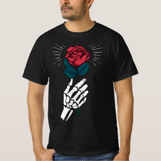 Camiseta Embraço do esqueleto: A Rosa Streewear