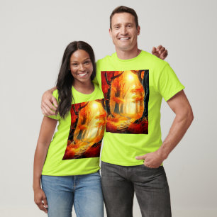 Camiseta Embraço do outono: Caminho das Florestas das Féria