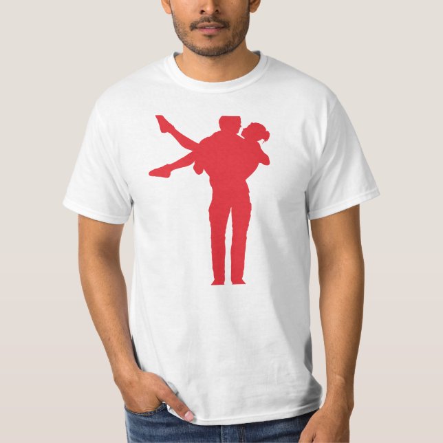 Camiseta Embraço romântico levantado pelo amor (Frente)