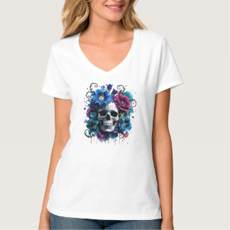 Camiseta Embrião Floral Caveira