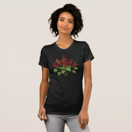 Camiseta Embroidered Scarlet Sage Botanical Tee