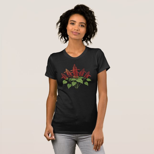 Camiseta Embroidered Scarlet Sage Botanical Tee (Frente Completa)