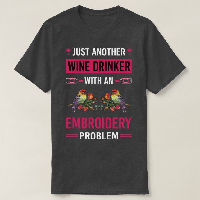 Camiseta Embrotor De Bebidas De Vinho (Frente do Design)