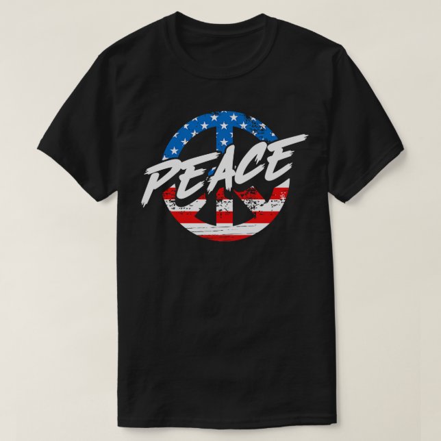 Camiseta embrulhado com a bandeira dos EUA (Frente do Design)