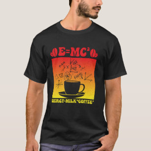 Camiseta EMC² Fórmula Café Engraçado Energia Leite Ciência
