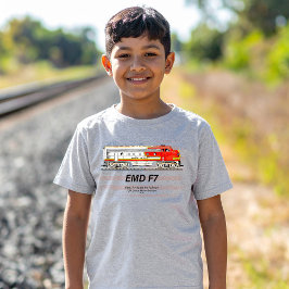 Camiseta EMD F7 Santa Fe Warbonnet com Bandeira Americana.