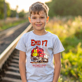 Camiseta EMD F7 Santa Fe Warbonnet com Bandeira Americana.