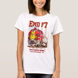 Camiseta EMD F7 Santa Fe Warbonnet with American Flag.