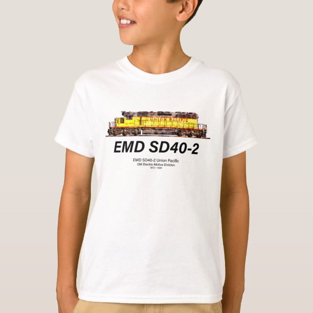 Camiseta EMD SD40-2 Locomotiva Diesel. União do Pacífico (Frente)
