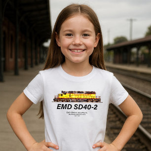 Camiseta EMD SD40-2 Locomotiva Diesel. União do Pacífico