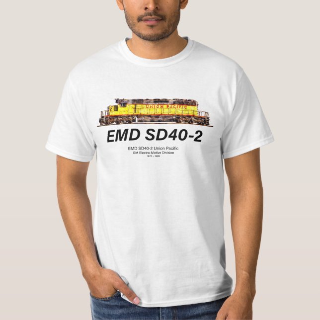 Camiseta EMD SD40-2 Locomotiva Diesel. União do Pacífico (Frente)