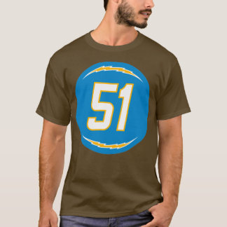 Camiseta Emeke Egbule Número 51 Jersey Los Angeles Chargers