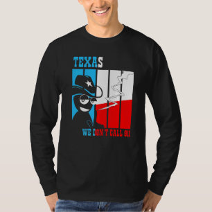 Camiseta Emenda de segundo Gun Texas Não Chamamos 911