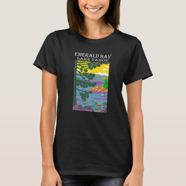 Camiseta Emerald Bay Lake Tahoe Sierra Nevada Camping Hikin (Frente)