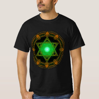 Camiseta Emerald e Dourado Mandala da Harmonia - Geometr Sa