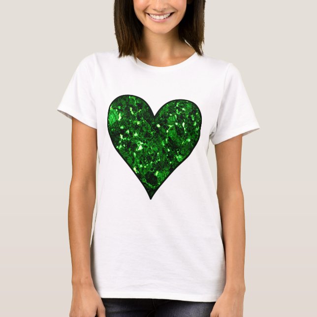 Camiseta Emerald Gem Heart (Frente)