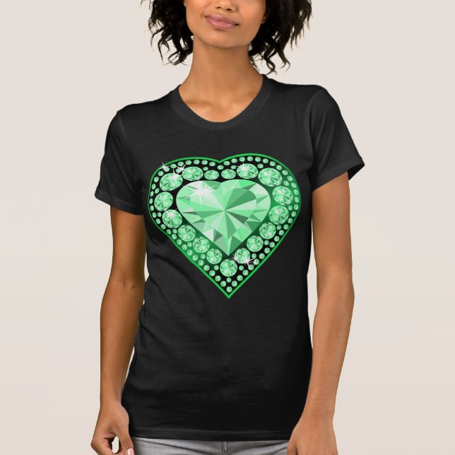 Camiseta Emerald Gem Heart (Frente)