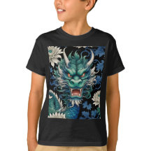 Emerald Green Dragon Impressão T-Shirt