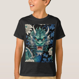 Camiseta Emerald Green Dragon Impressão T-Shirt