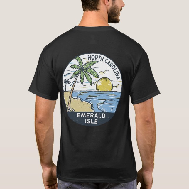 Camiseta Emerald Isle North Carolina Vintage (Verso)