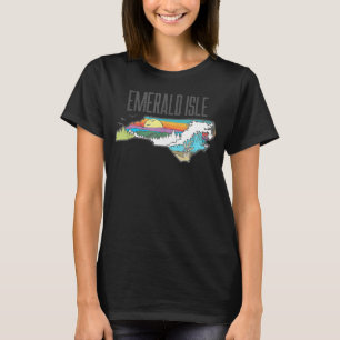 Camiseta Emerald Isle State da Carolina do Norte na Praga d