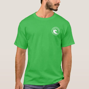 Camiseta Emerald Isle White Ocean Wave Circle Design