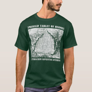Camiseta Emerald Tablet do Hermes Hermético Alchemy Emblem