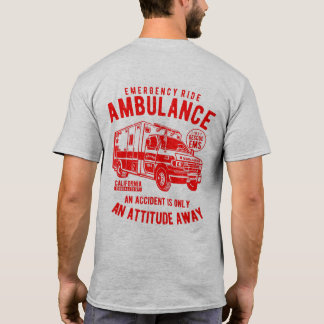 Camiseta Emergência de Emergência de Emergência Ambulância