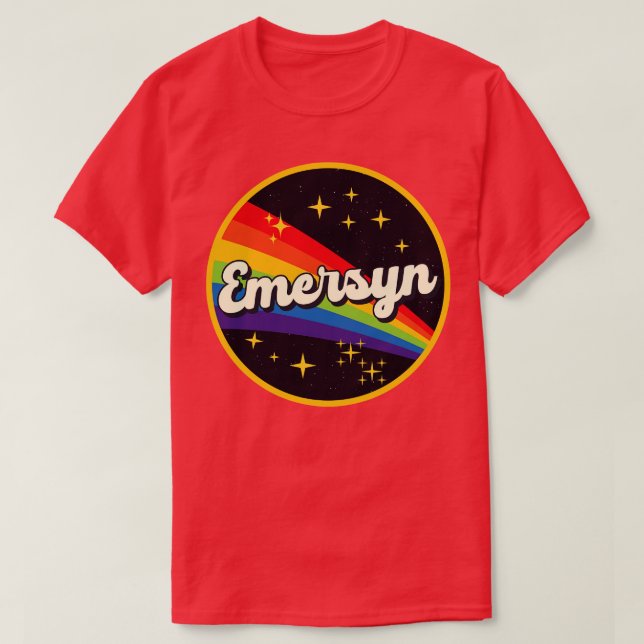 Camiseta Emersyn Rainbow In Space Vintage Style (Frente do Design)