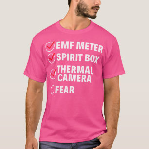 Camiseta Emf Meter Spirit Box Câmara Térmica Medo Fantasma 