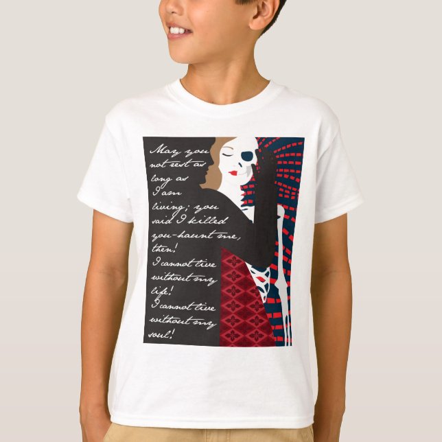 Camiseta Emily Bronte/Wuthering o design do presente da (Frente)