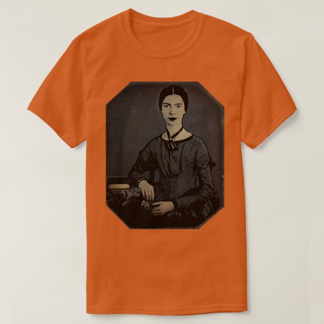 Camiseta Emily Dickinson Robot Rainbow (Frente do Design)